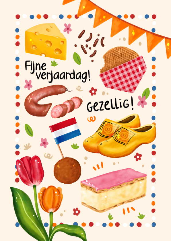 Verjaardagskaart felicitatie gezellig grappig Nederland - Verjaardagskaarten Verjaardagskaarten - Verjaardagskaart felicitatie gezellig grappig Nederland