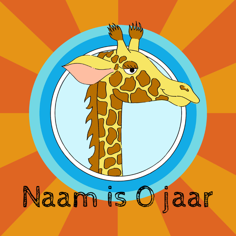 Verjaardagskaart giraf - Verjaardagskaarten Verjaardagskaarten - Verjaardagskaart giraf