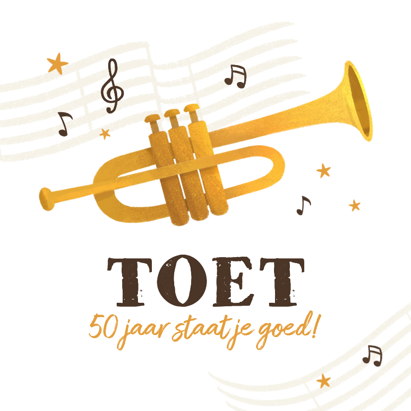 Verjaardagskaart grappig trompet toet gefeliciteerd muziek - Verjaardagskaarten Verjaardagskaarten - Verjaardagskaart grappig trompet toet gefeliciteerd muziek