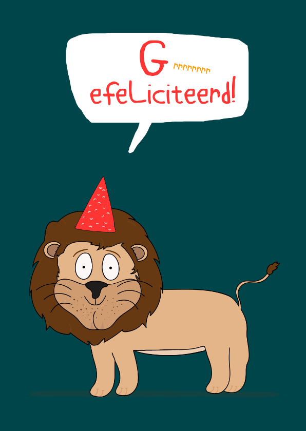 Verjaardagskaart Grrrrrrefeliciteerd! - Verjaardagskaarten Verjaardagskaarten - Verjaardagskaart Grrrrrrefeliciteerd!