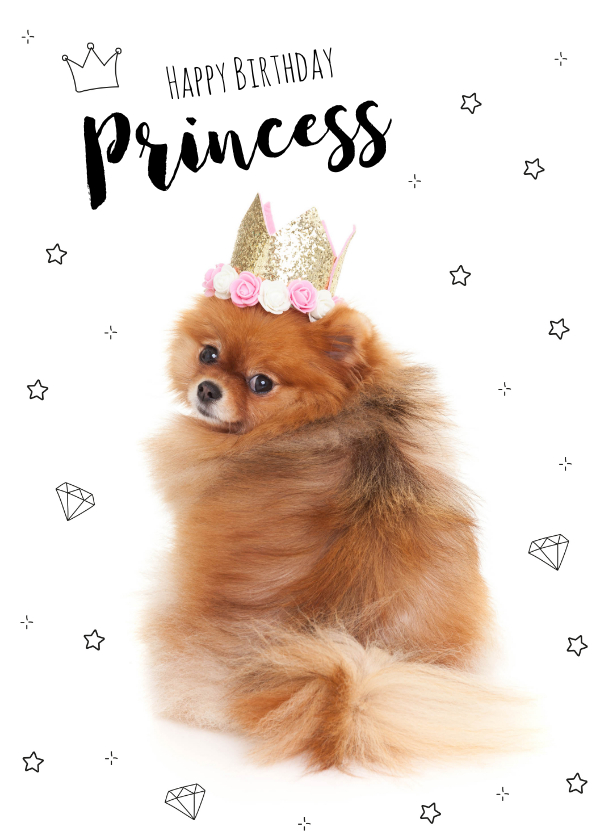 Verjaardagskaarten - Verjaardagskaart - Happy birthday princess