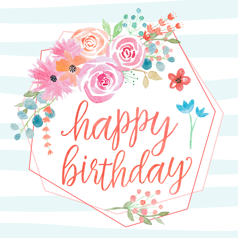 Verjaardagskaart happy bohemian birthday - Verjaardagskaarten Verjaardagskaarten - Verjaardagskaart happy bohemian birthday