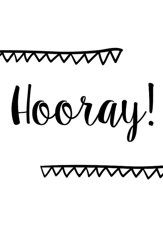 Verjaardagskaart Hooray! - Verjaardagskaarten Verjaardagskaarten - Verjaardagskaart Hooray!