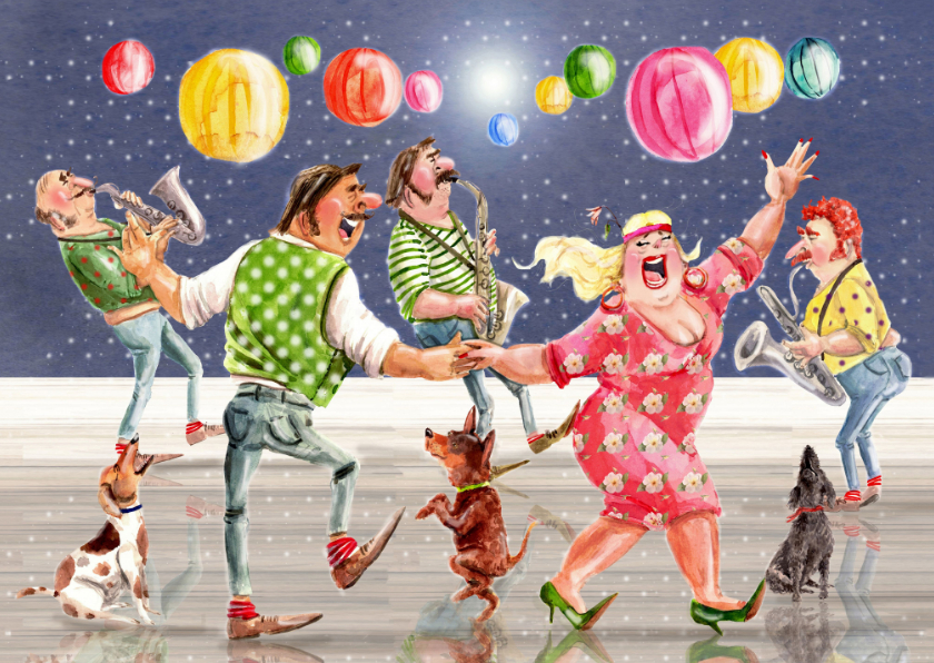 Verjaardagskaarten - Verjaardagskaart knalfeest