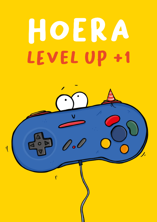 Verjaardagskaarten - Verjaardagskaart level up controller