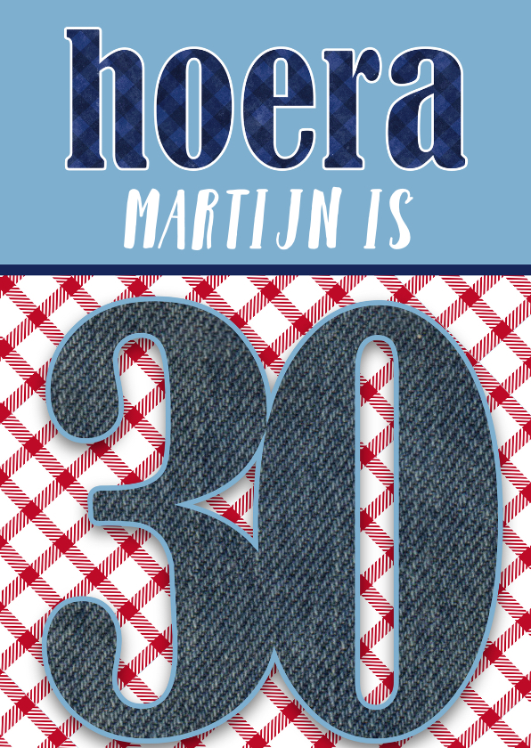 Verjaardagskaart man 30 stoer Kaartje2go