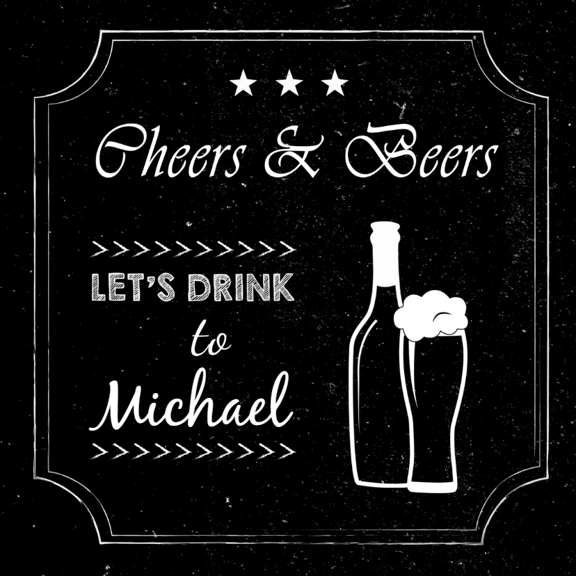 Verjaardagskaart man cheers en beers - Verjaardagskaarten Verjaardagskaarten - Verjaardagskaart man cheers en beers
