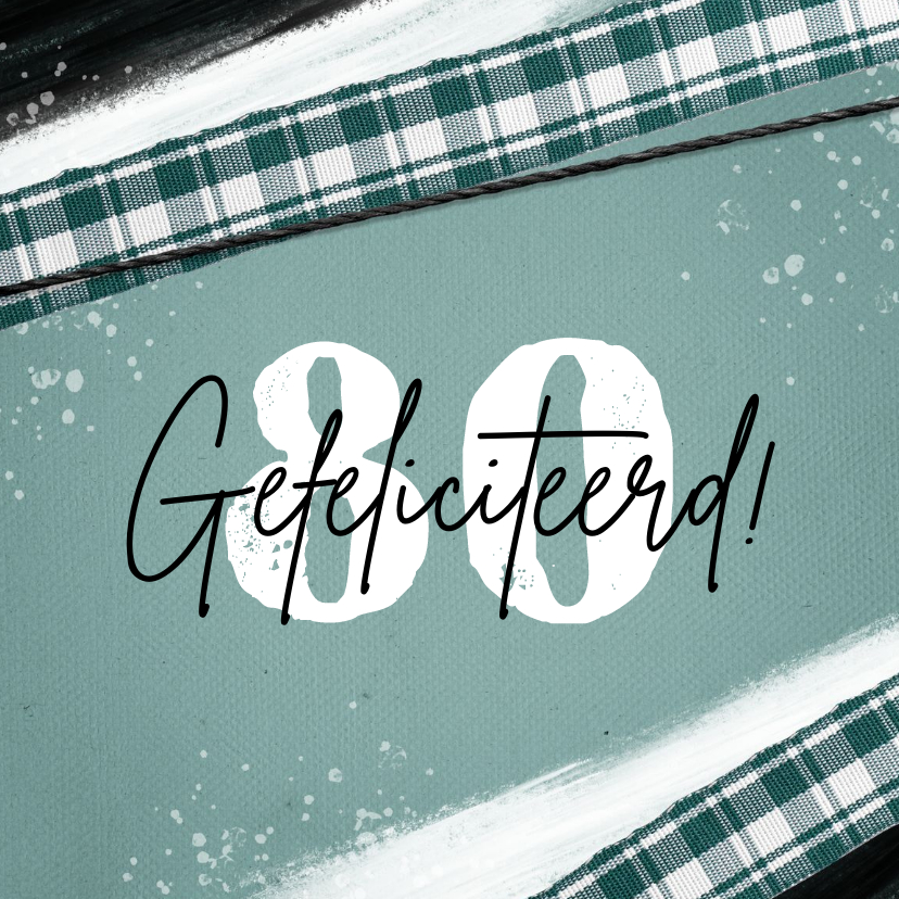 Verjaardagskaart man vintage 80 jaar gefeliciteerd - Verjaardagskaarten Verjaardagskaarten - Verjaardagskaart man vintage 80 jaar gefeliciteerd