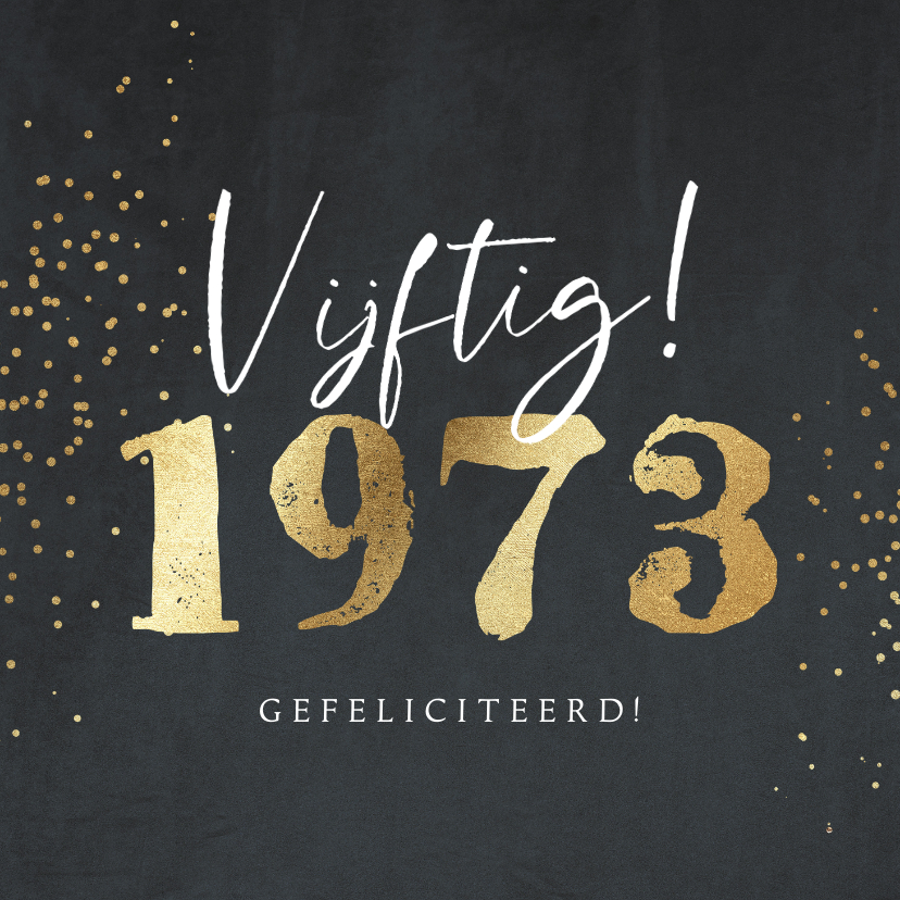 Verjaardagskaart met jaargetal in goud op velvet blauw - Verjaardagskaarten Verjaardagskaarten - Verjaardagskaart met jaargetal in goud op velvet blauw