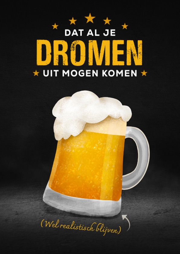 Verjaardagskaarten - Verjaardagskaart met pul bier