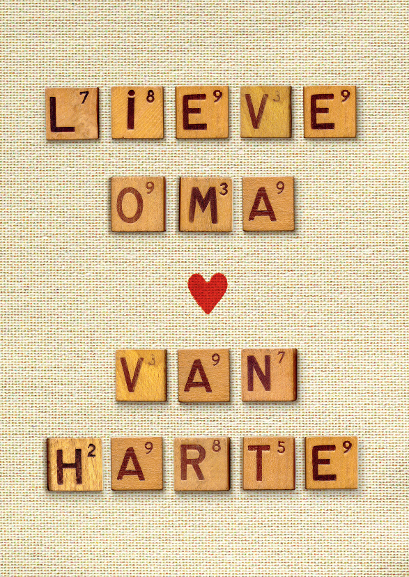 Verjaardagskaart Oma van harte - Verjaardagskaarten Verjaardagskaarten - Verjaardagskaart Oma van harte