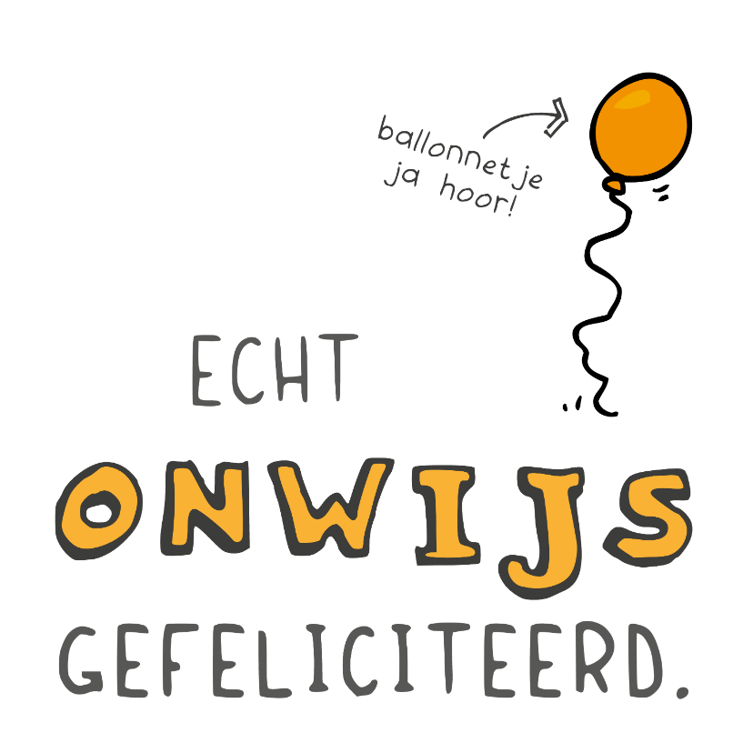 Verjaardagskaarten - Verjaardagskaart onwijs gefeliciteerd