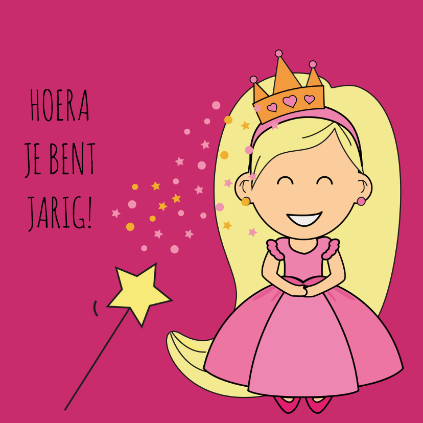 verjaardagskaart - prinses - MG - Verjaardagskaarten Verjaardagskaarten - verjaardagskaart - prinses - MG