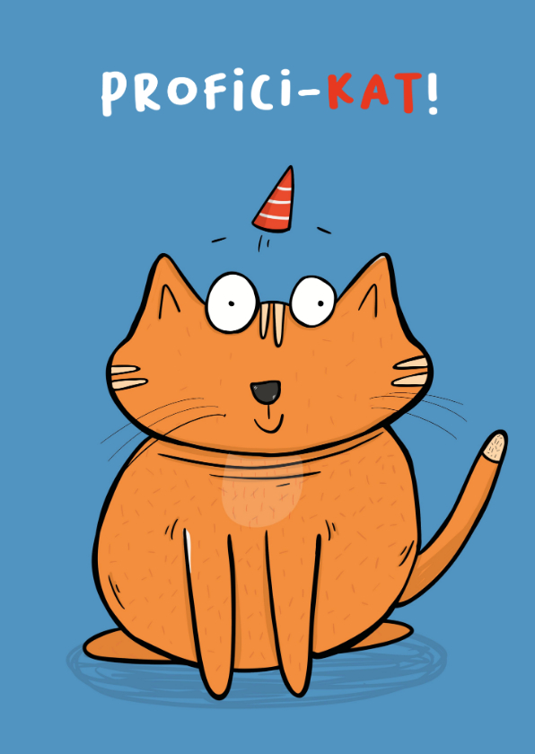 Verjaardagskaarten - Verjaardagskaart Profici-Kat met je verjaardag!