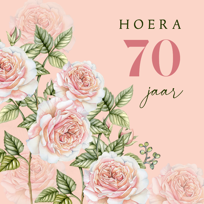 Verjaardagskaarten - Verjaardagskaart romantische rozen