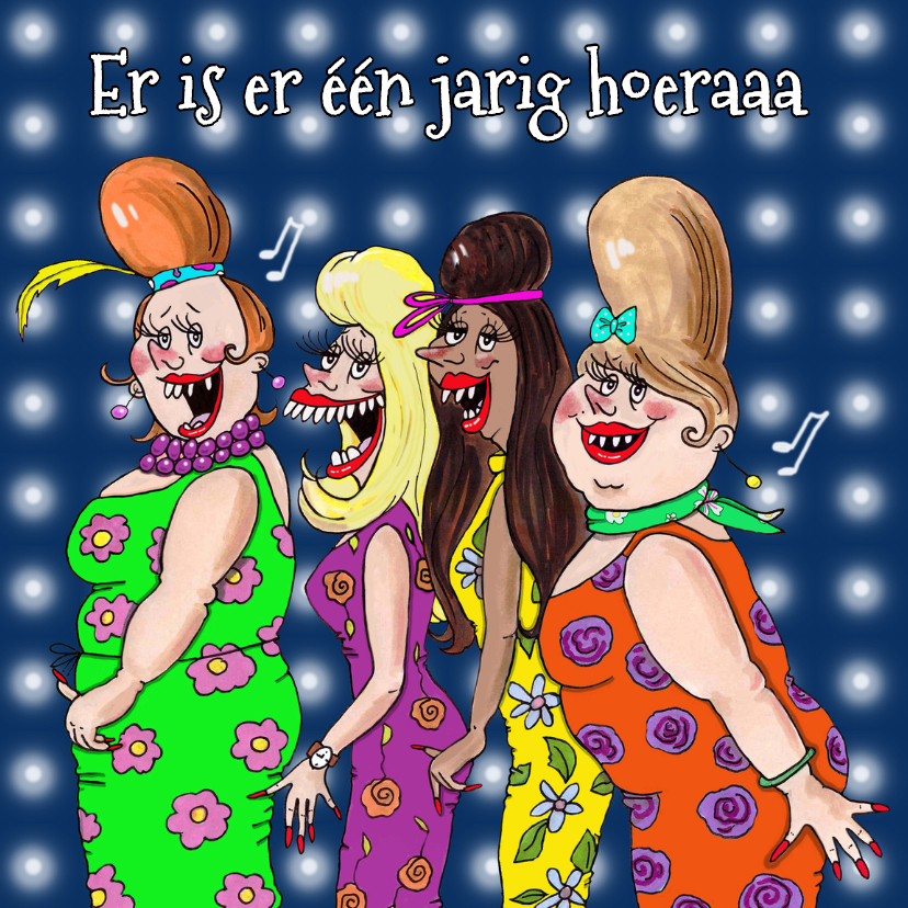 Verjaardagskaart Showbizzgirls - Verjaardagskaarten Verjaardagskaarten - Verjaardagskaart Showbizzgirls