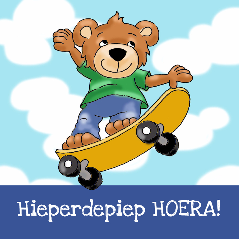 Verjaardagskaart Skateboard 2 - Verjaardagskaarten Verjaardagskaarten - Verjaardagskaart Skateboard 2