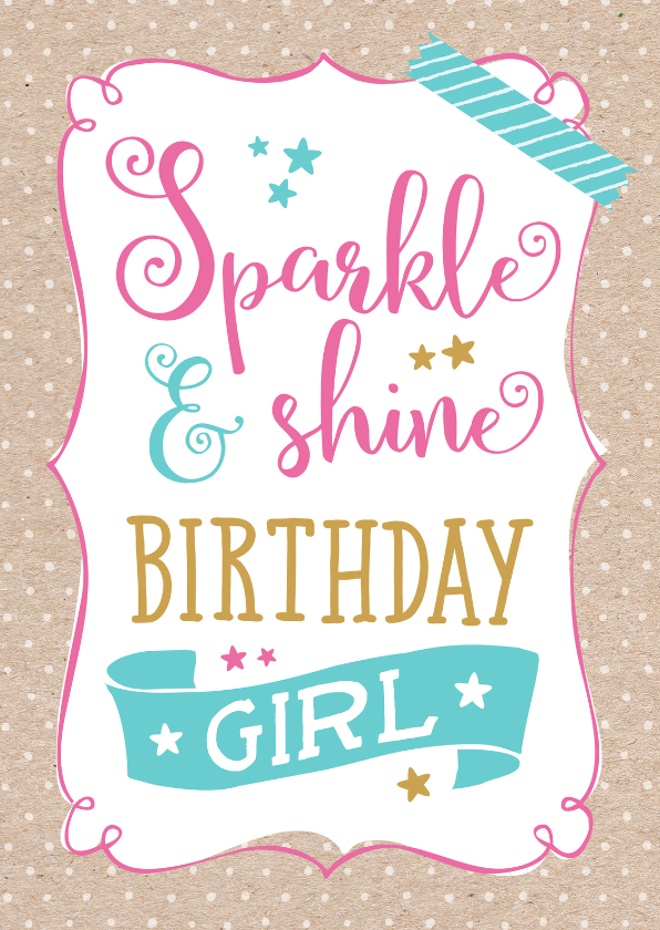 Verjaardagskaarten - Verjaardagskaart Sparkle