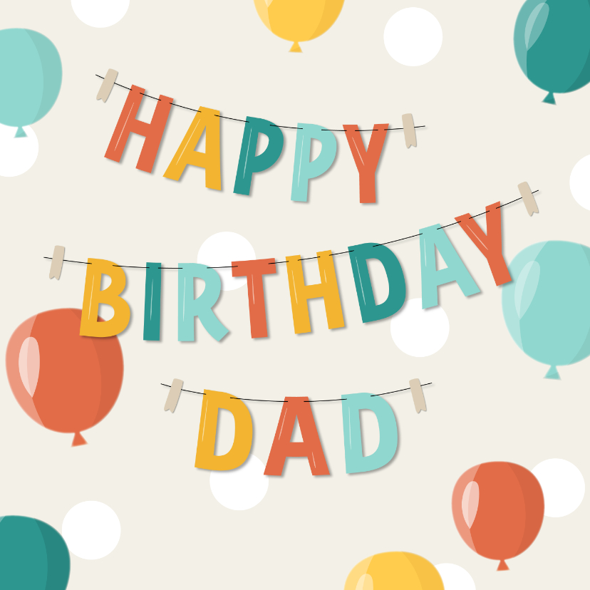 Verjaardagskaarten - Verjaardagskaart speciaal voor vader met tekstslingers