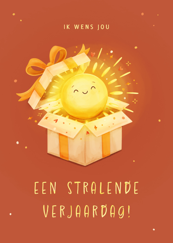 Verjaardagskaart stralende verjaardag met vrolijke zon - Verjaardagskaarten Verjaardagskaarten - Verjaardagskaart stralende verjaardag met vrolijke zon