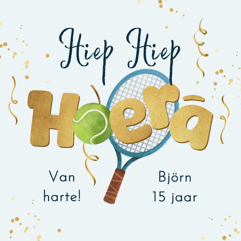 Verjaardagskaart tennis sport gefeliciteerd verjaardag - Verjaardagskaarten Verjaardagskaarten - Verjaardagskaart tennis sport gefeliciteerd verjaardag