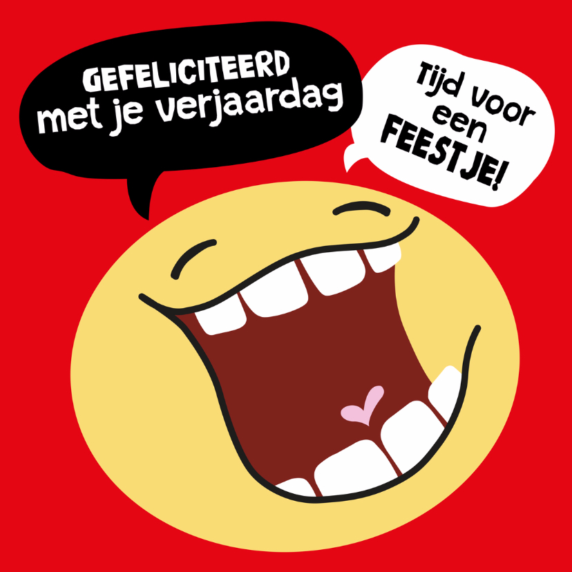 Verjaardagskaart tijd feestje - Verjaardagskaarten Verjaardagskaarten - Verjaardagskaart tijd feestje