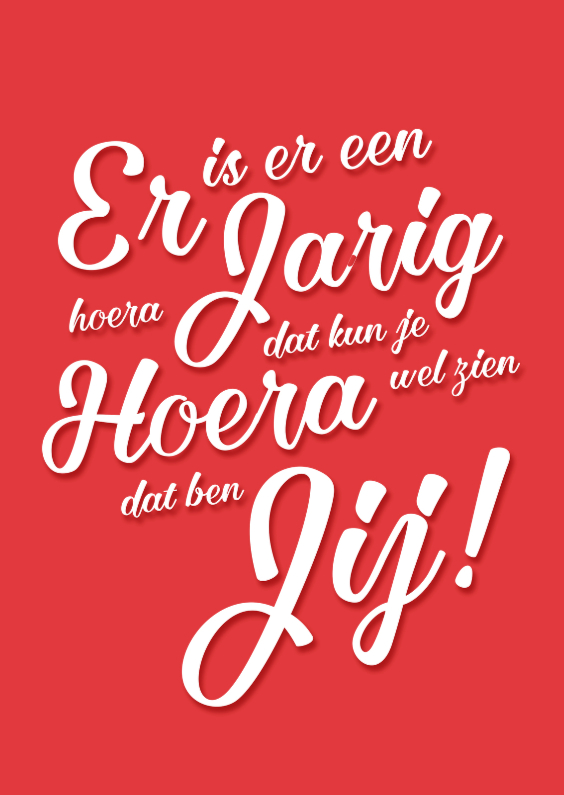 Verjaardagskaart typografisch hip - Verjaardagskaarten Verjaardagskaarten - Verjaardagskaart typografisch hip