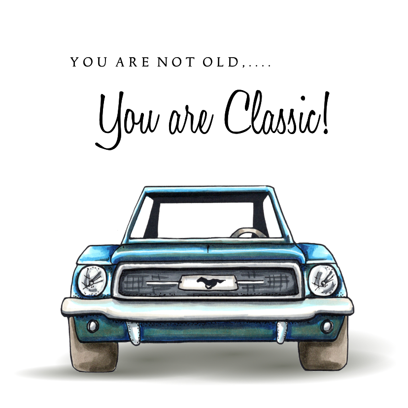 Verjaardagskaarten Classic Mustang - Verjaardagskaarten Verjaardagskaarten - Verjaardagskaarten Classic Mustang