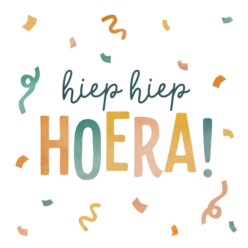 Verjaardagskaarten - Verjaardagskaartje met kleurrijke confetti