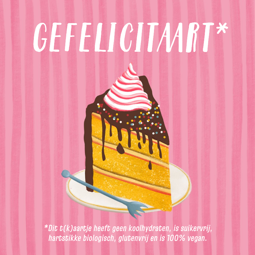 Verjaardagsk(t)aart 'Gefelicitaart' - Verjaardagskaarten Verjaardagskaarten - Verjaardagsk(t)aart 'Gefelicitaart'