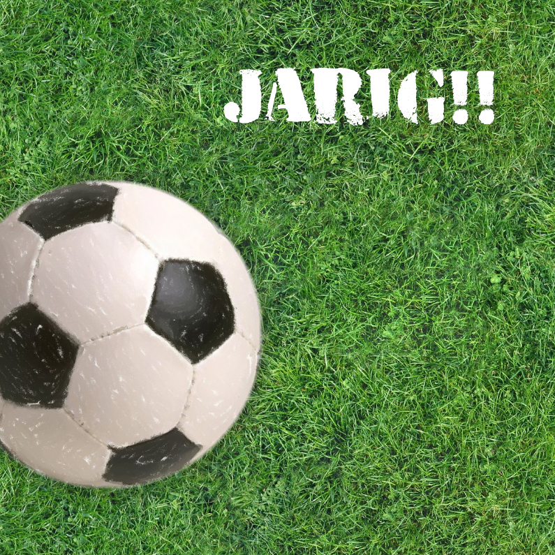 Voetbal in gras - Verjaardagskaarten Verjaardagskaarten - Voetbal in gras