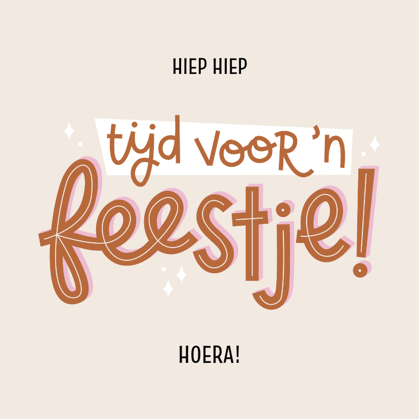 Vrolijk verjaardagskaartje tijd voor een feestje! - Verjaardagskaarten Verjaardagskaarten - Vrolijk verjaardagskaartje tijd voor een feestje!