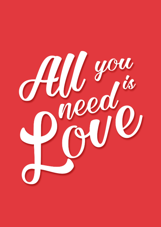 All you need is love - DH - Vriendschap kaarten Vriendschap kaarten - All you need is love - DH