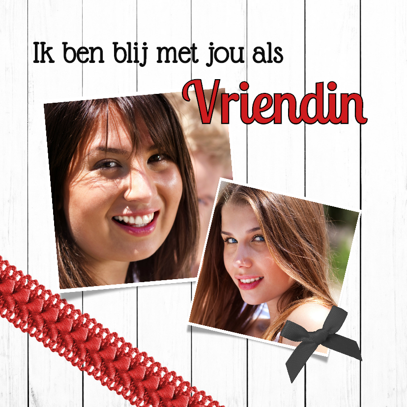 Blij met jou als vriendin - DH - Vriendschap kaarten Vriendschap kaarten - Blij met jou als vriendin - DH
