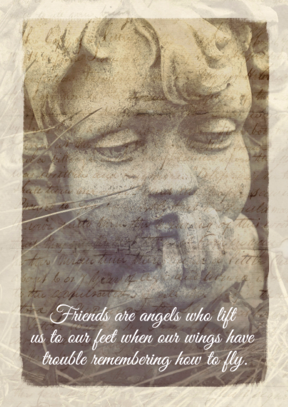Friends are angels - BK - Vriendschap kaarten Vriendschap kaarten - Friends are angels - BK