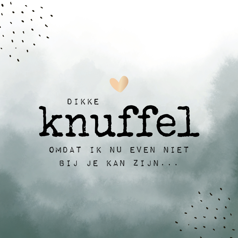 Kaart dikke knuffel, waterverf, hartje - Vriendschap kaarten Vriendschap kaarten - Kaart dikke knuffel, waterverf, hartje