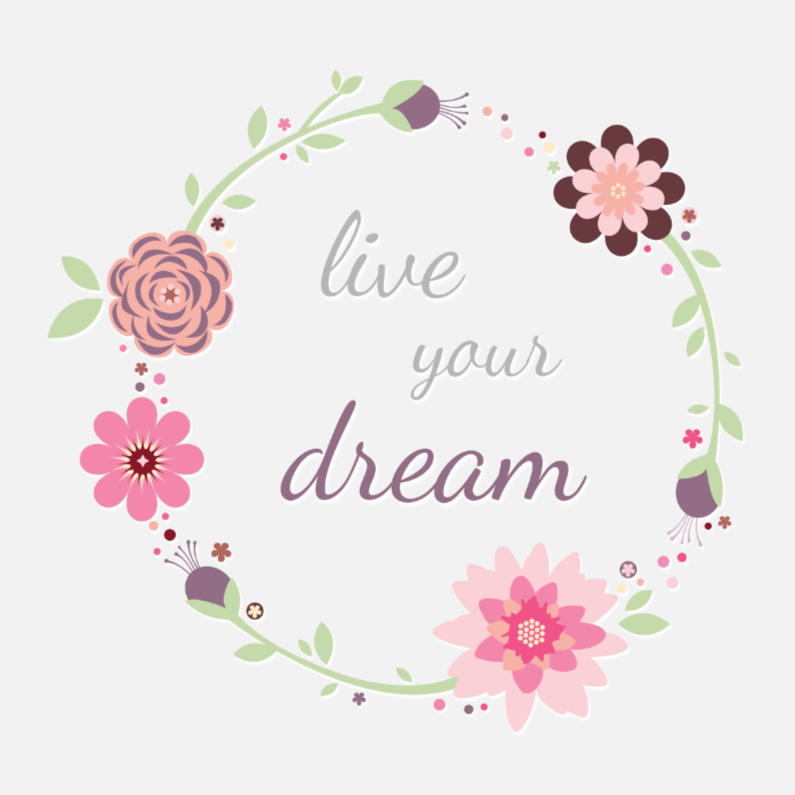 Live your dream - Vriendschap kaarten Vriendschap kaarten - Live your dream