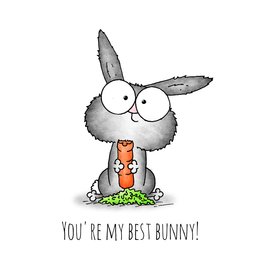vriendschap kaart konijntje - You're my best bunny - Vriendschap kaarten Vriendschap kaarten - vriendschap kaart konijntje - You're my best bunny