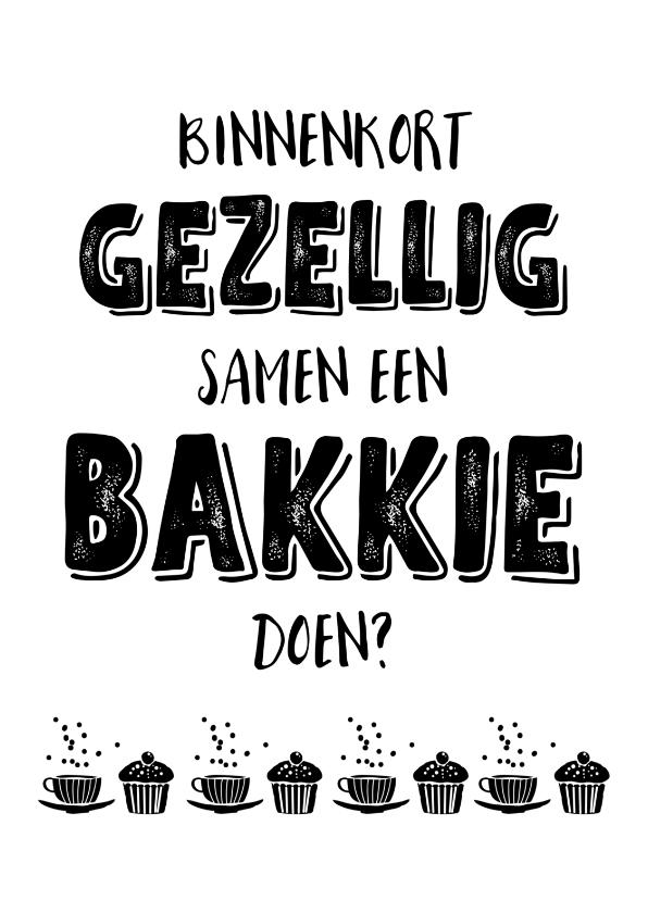 Vriendschapkaart Bakkie doen - Vriendschap kaarten Vriendschap kaarten - Vriendschapkaart Bakkie doen