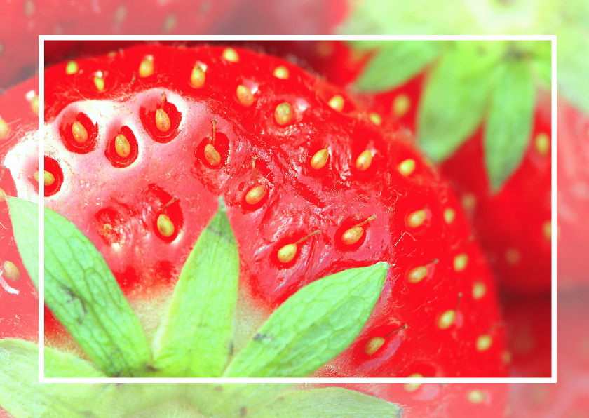 Aardbeienkaart - Wenskaarten Wenskaarten - Aardbeienkaart
