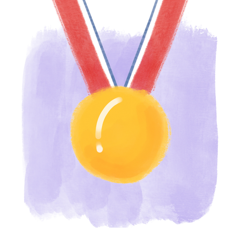 Wenskaarten - Bedankkaart Duchenne Parent Project medaille