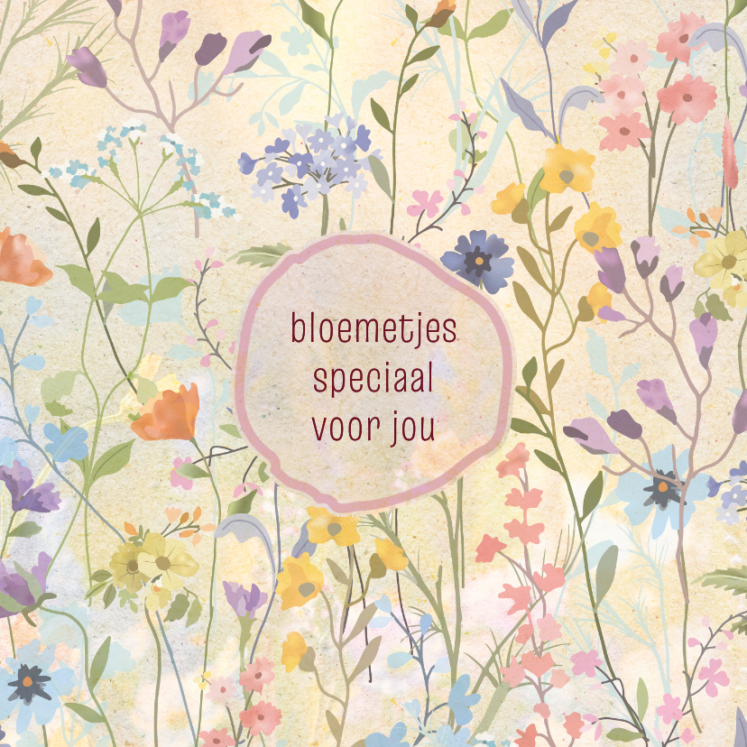 Wenskaarten - Bloemetjes speciaal voor jou - florals - zomaar kaart
