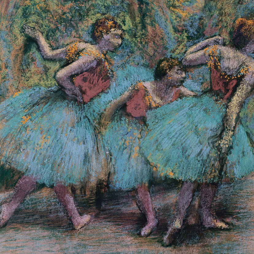 Wenskaarten - Edgar Degas. Danseressen met blauwe tutu