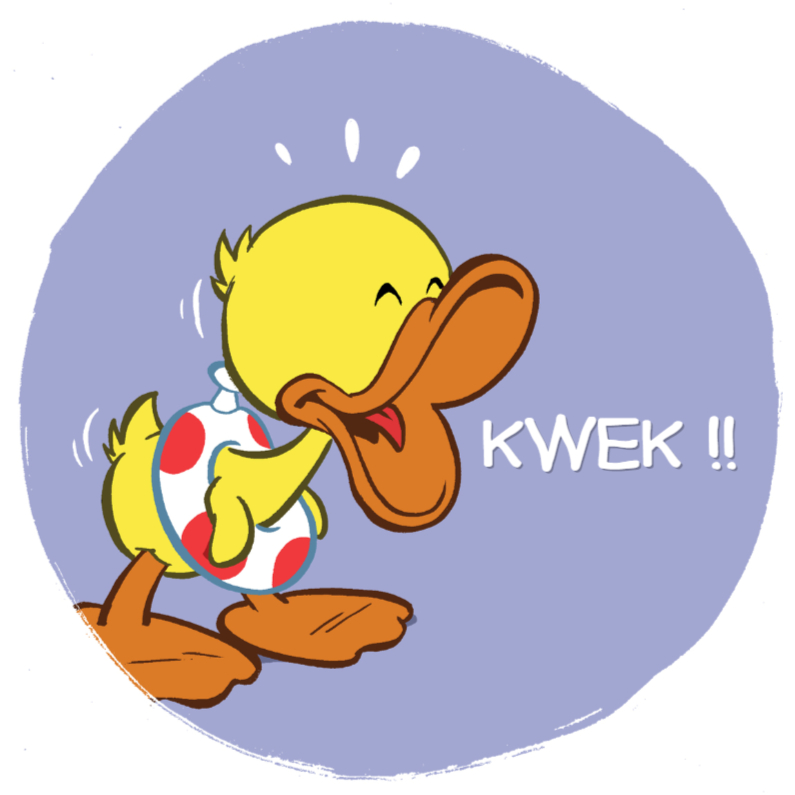 Wenskaarten - eend Guusje kwek