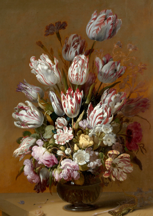 Wenskaarten - Hans Bollongier. Stilleven met bloemen