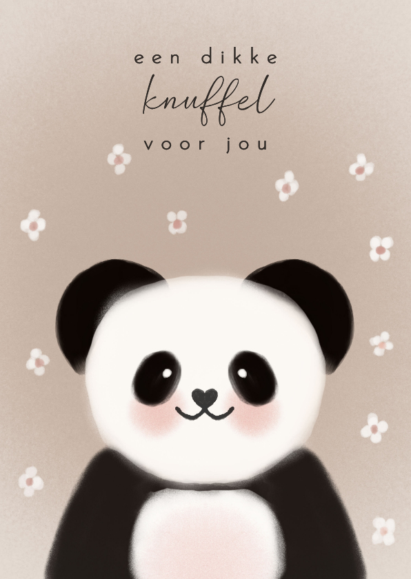 Wenskaarten - Kaart knuffel Panda 