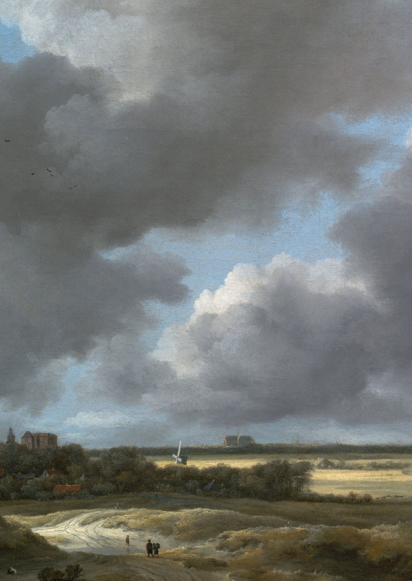 Kunstkaart van Jacob van Ruisdael. Gezicht op Alkmaar - Wenskaarten Wenskaarten - Kunstkaart van Jacob van Ruisdael. Gezicht op Alkmaar