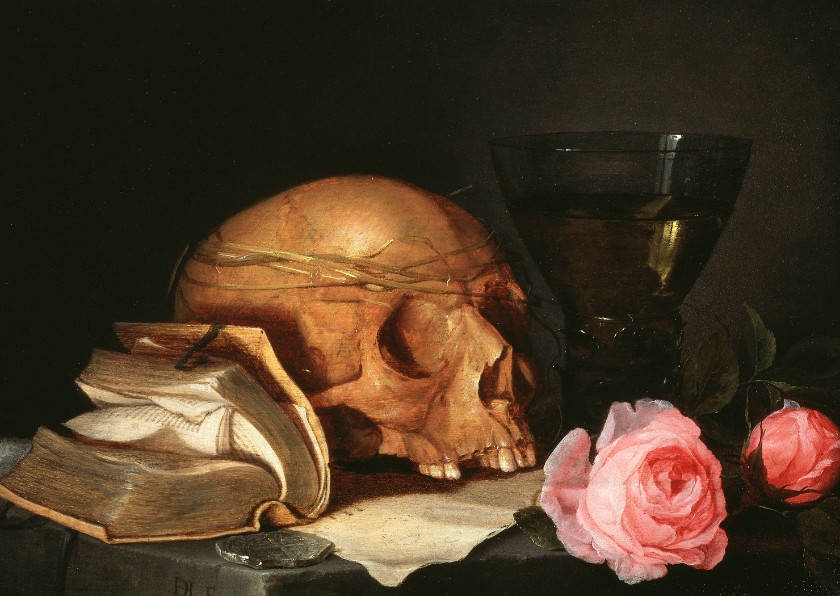 Kunstkaart van Jan Davidsz. Vanitas stilleven. - Wenskaarten Wenskaarten - Kunstkaart van Jan Davidsz. Vanitas stilleven.