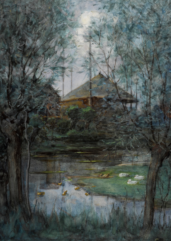 Kunstkaart van Piet Mondriaan. Hooiberg - Wenskaarten Wenskaarten - Kunstkaart van Piet Mondriaan. Hooiberg