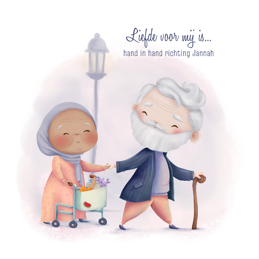 Wenskaarten - Liefde is oud worden met jou